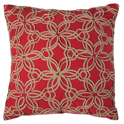 find your interior design style Red Beige Cotton Pillow