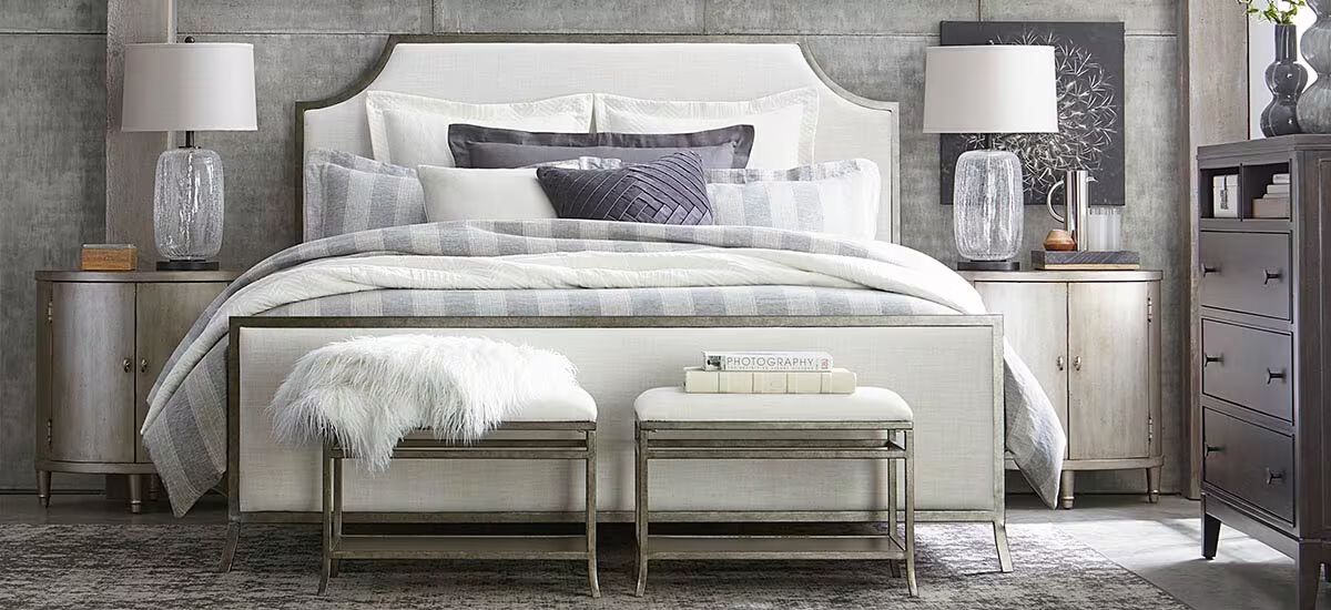 Bassett Furniture Palisades Upholstered Panel Bed
