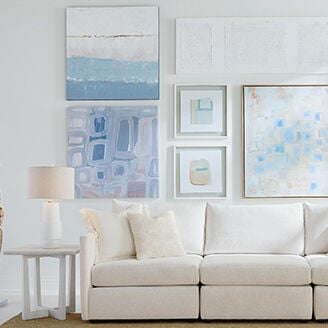 Gallery Wall With Shades of Blue