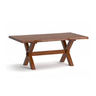 Crossbuck Live Edge Dining Table