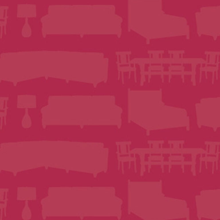 Read background with furniture silhouettes