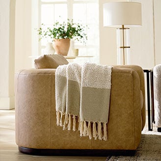 Beige accent chair
