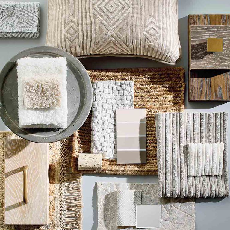 Assortment of fabrics and materials