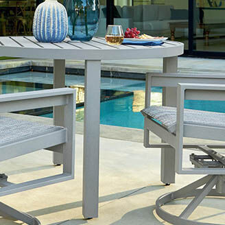 White outdoor furniture