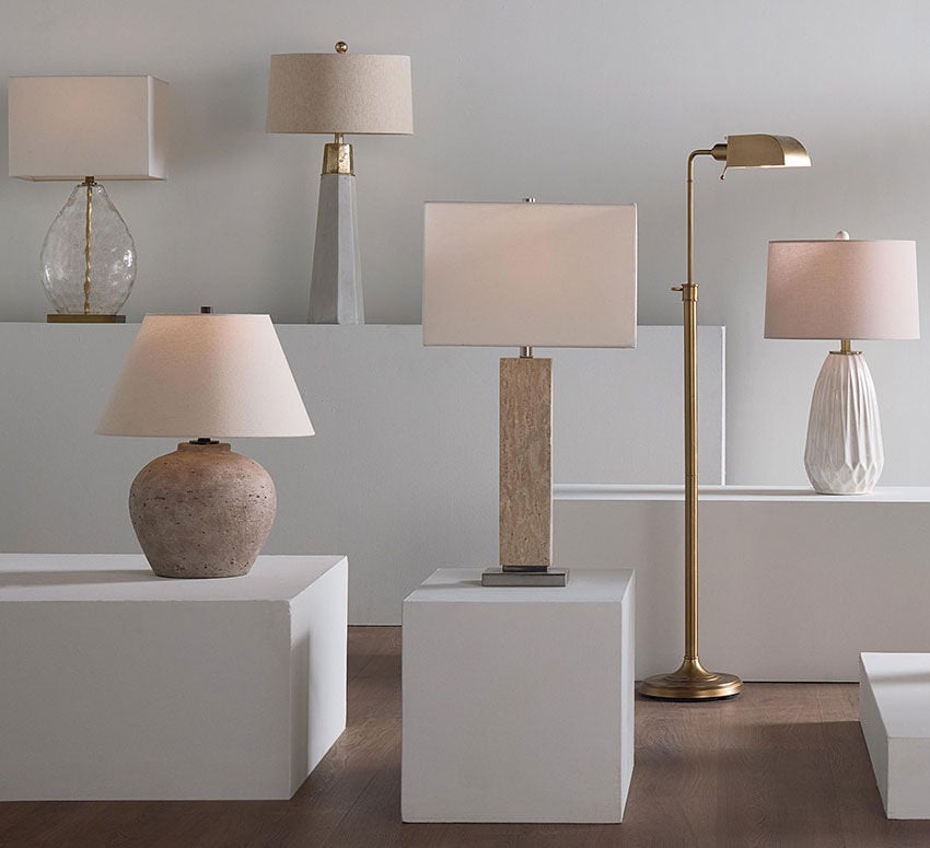 Display of various lamps Display of various lamps