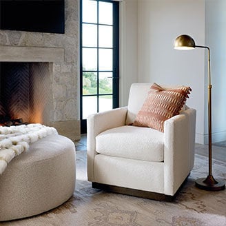 White accent chair