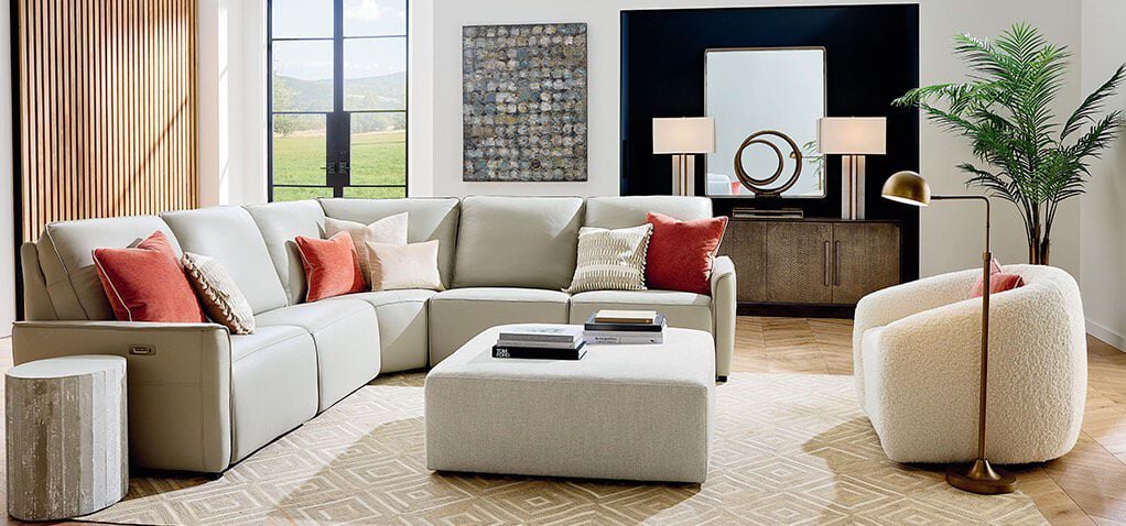 Everette leather sectional