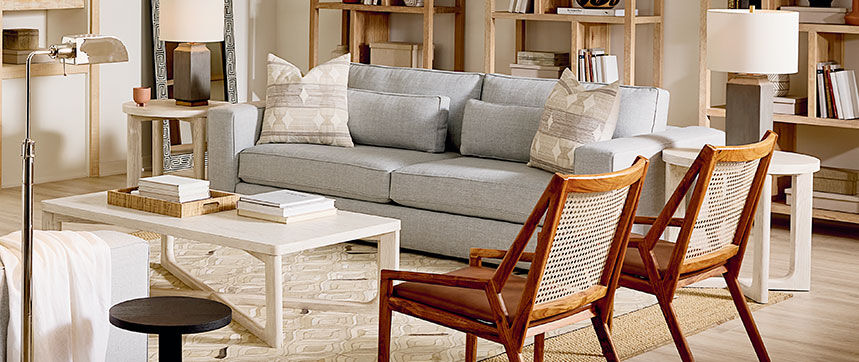 Living with gray Moby sofa