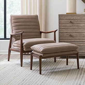 Accent chair with ottoman