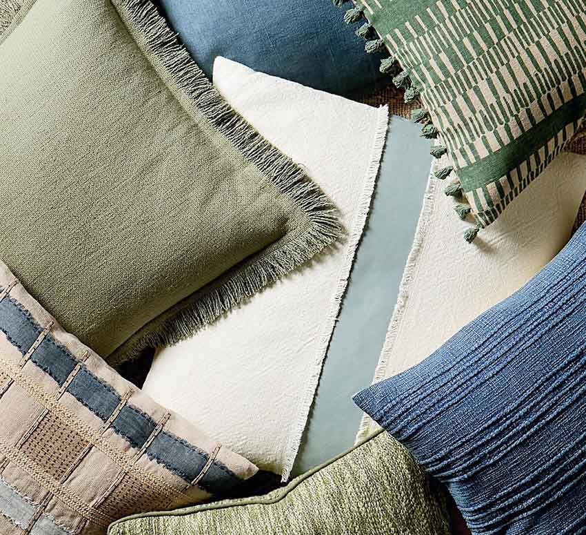 Assortment of accent pillows Assortment of accent pillows