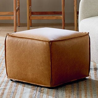 Leather Ottoman