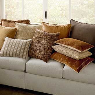 Accent pillows on sofa Accent pillows on sofa