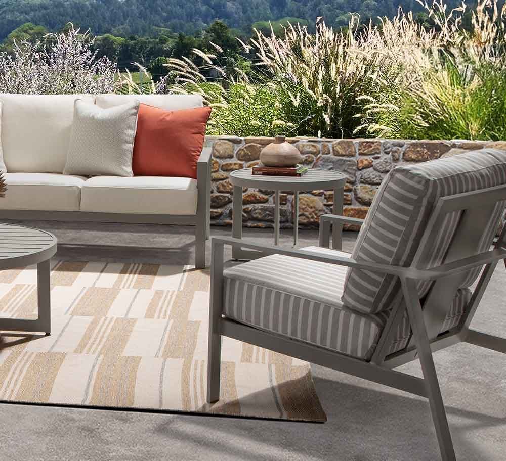 Outdoor sectional on patio