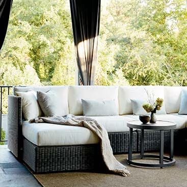 Throw Draped Across Outdoor Sectional