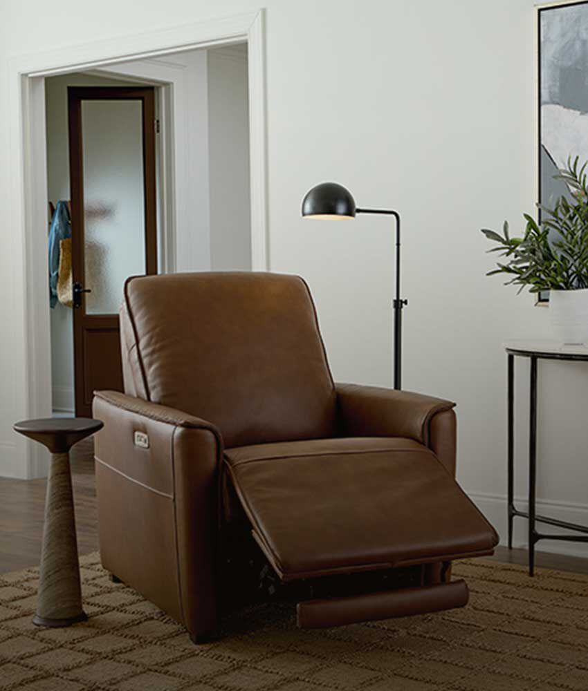 Reclining leather 