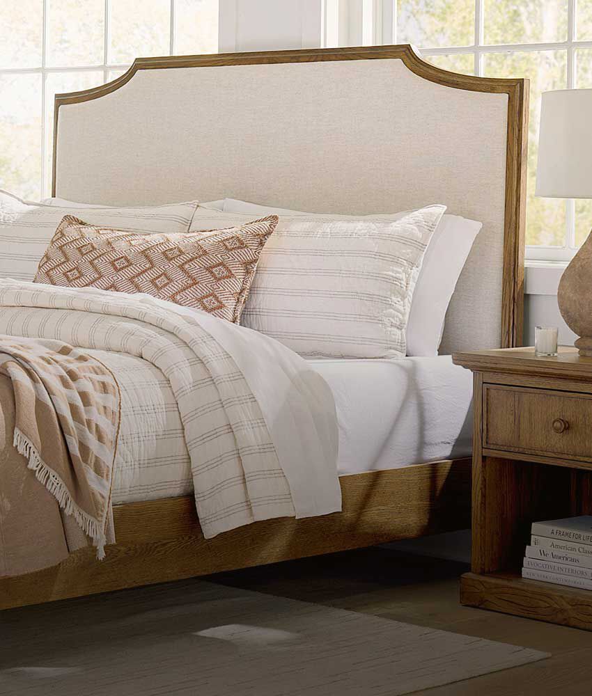 Bed with nightstand