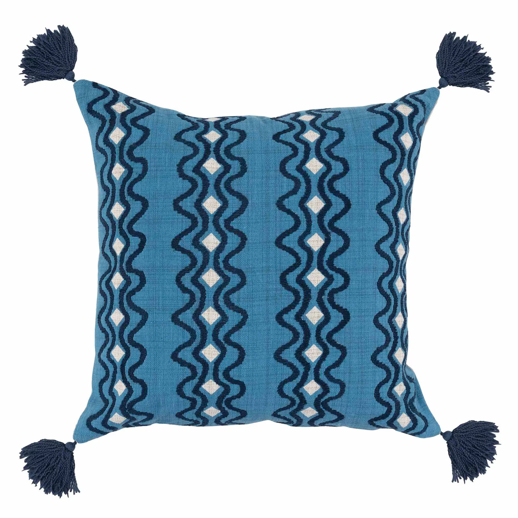 blue throw pillow