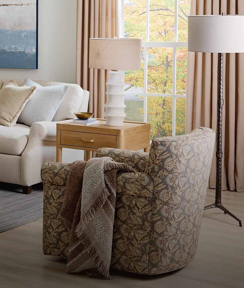 Upholstered Accent Swivel Chair