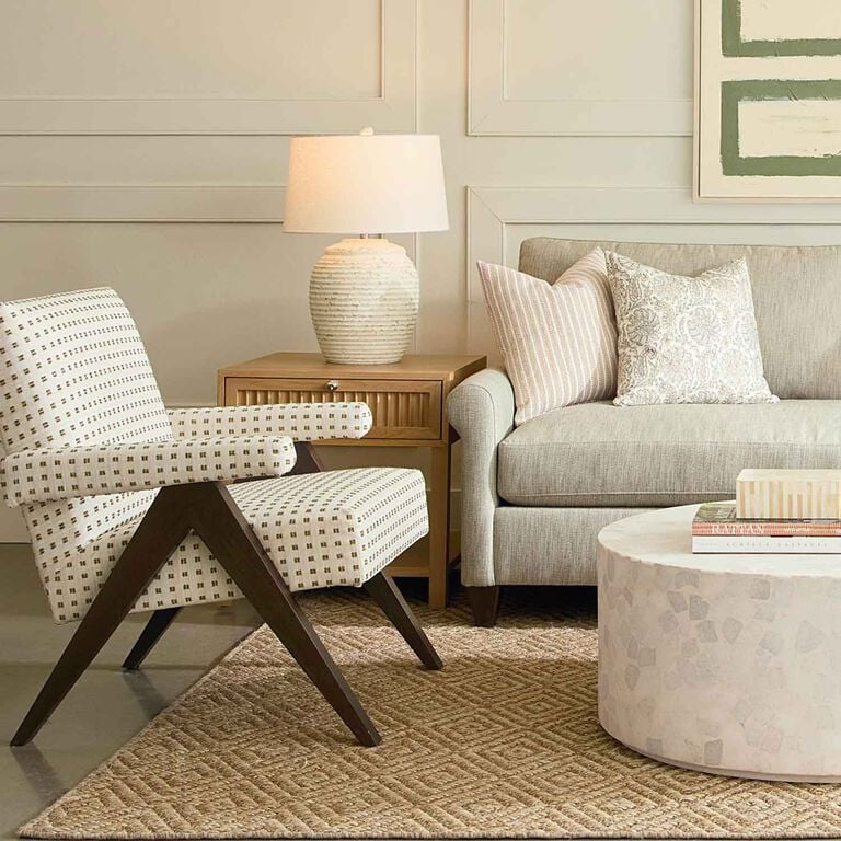 Custom upholstered sofa in living room Custom upholstered sofa in living room