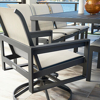 Huntington Aluminum Table Close-up