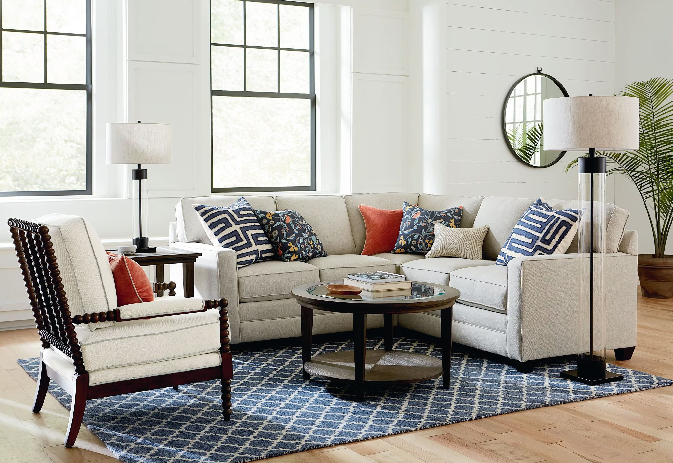 Alexander Sectional Sofa with Pippa Accent Chair