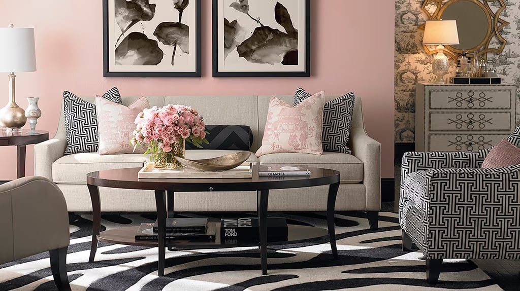 pink and black chanel room decor