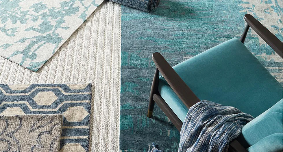 Muliple Layers of Rugs Displayed Together