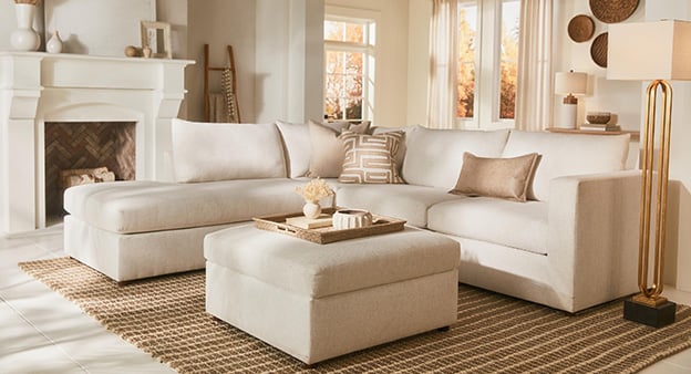 Reclining Sofa(3/3) in Beige, 88 - 3 Cushion Sofa by Bassett Furniture