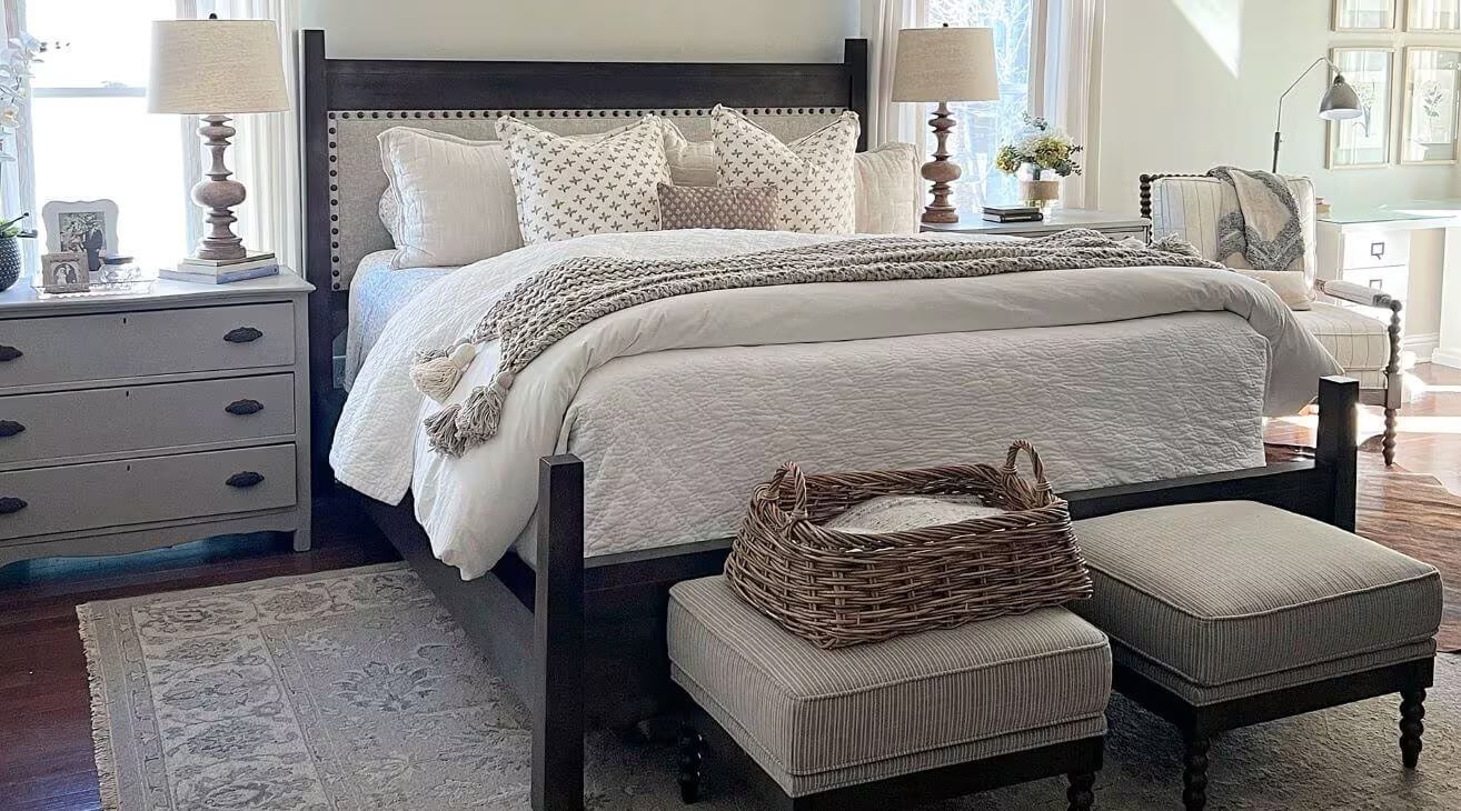 Adding Interest to Layered Neutral Bedding - On Sutton Place